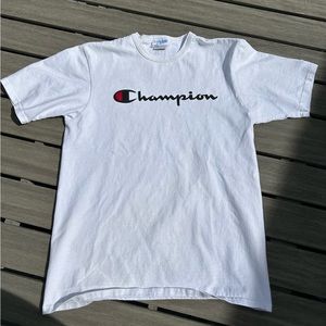 Champion White Logo Graphic T-Shirt